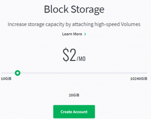 linux block storage pricing for 10gb